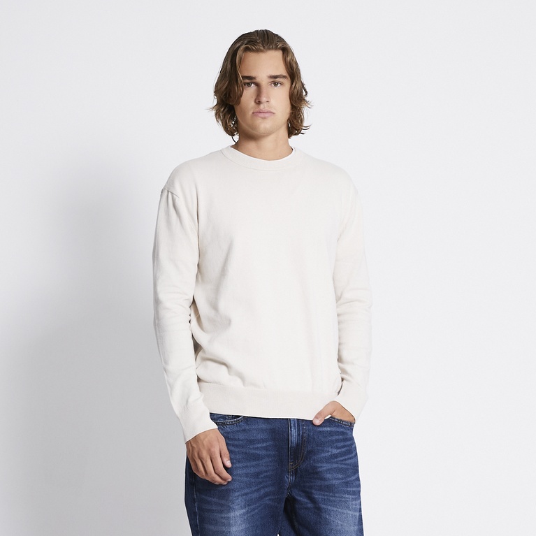 Fine-knit sweater "Ruben" Light Beige
